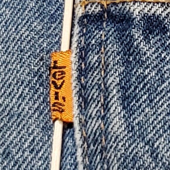 VINTAGE 1996 Levi's 505 Orange Tab Relaxed Fit Tapered Leg Distressed Mom Jeans - Picture 11 of 12